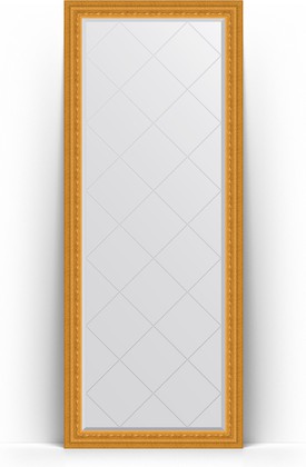 Зеркало Evoform Exclusive-G Floor 800x1990 пристенное напольное, с гравировкой, в багетной раме 80мм, сусальное золото BY 6309