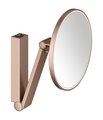 Косметическое зеркало Keuco iLook_move, подсветка, круглое, выключатель, увеличение х5, красное золото шлифованное 17612 299004