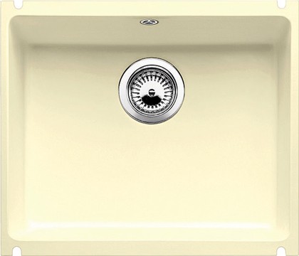 Кухонная мойка без крыла, с клапаном-автоматом, керамика, ваниль Blanco Subline 500-U PuraPlus 514510