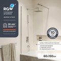 Шторка на ванну RGW SC-052 800x1500, стекло прозрачное 10мм, хром 35115208-11
