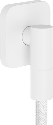 Шланговое подсоединение Hansgrohe FixFit Fine Q, с клапаном обратного тока, матовый белый 28884700