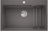 Кухонная мойка Blanco Etagon 8, отводная арматура, тёмная скала 525188