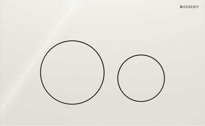 Клавиша для двойного смыва Geberit Sigma40, круглая, Песочно-серый / Стекло глянцевое 115.628.JL.1