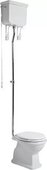 Унитаз напольный Simas Lante, комплект (чаша, бочок, труба, кронштейны), белый LA02bi+LA06bi+R01cr+LAMN bi