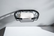 Мыльница решётка Aquatek овал, настенная, чёрный матовый AQ4956MB