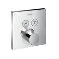 Термостат для душа Hansgrohe ShowerSelect, скрытого монтажа, 2 потребителя, матовый чёрный 15763670