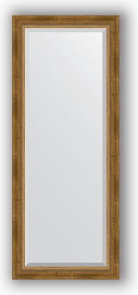 Зеркало Evoform Exclusive 580x1430 с фацетом, в багетной раме 70мм, состаренное бронза с плетением BY 3536