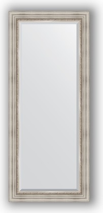 Зеркало Evoform Exclusive 660x1560 с фацетом, в багетной раме 88мм, римское серебро BY 1287