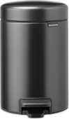 Мусорный бак с педалью Brabantia NewIcon 3л, тёмно-серый 233449