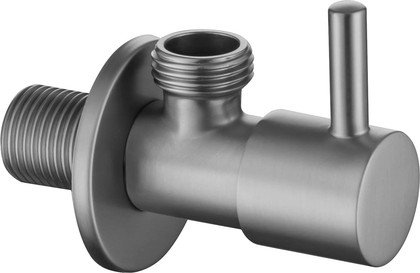 Угловой вентиль Aquatek G1/2"x1/2", оружейная сталь AQ2450BGM