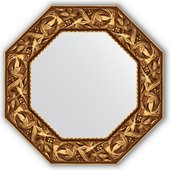 Зеркало Evoform Octagon 588x588 в багетной раме 99мм, византия золото BY 3829