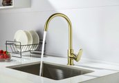 Смеситель для кухни Aquatek Оберон, шлифованное золото AQ1282BG