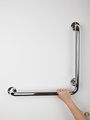 Поручень настенный Aquatek 600x600, Г-образный, левый, хром POR-0000008