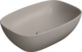 Раковина GSI Nubes 500, накладная, прямоугольная, Tortora matt серо-бежевый матовый 978405