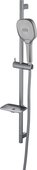 Душевой гарнитур Aquatek Вега, лейка 122мм, 3jet, штанга 800мм, оружейная сталь AQ2021BGM