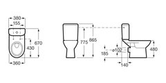 Бачок для напольного унитаза Roca Access, нижний подвод воды, белый ZRU9307906