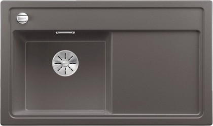 Кухонная мойка Blanco Zenar 45S-F, чаша слева, клапан-автомат, тёмная скала 523820