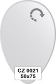 Зеркало для ванной 50x75см с фацетом 10мм FBS CZ 0021