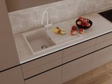 Кухонная мойка Omoikiri Hokori 79-PL с крылом, tetogranit, платина 4997182