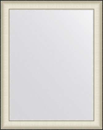 Зеркало Evoform Definite 78x98, в багетной раме, белая кожа с хромом 78мм BY 7633