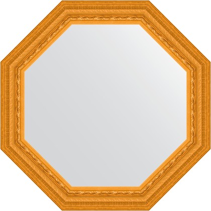 Зеркало Evoform Octagon 690x690 в багетной раме 80мм, сусальное золото BY 7327