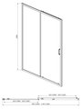 Душевая дверь Aquatek 1000, двухэлементная, прозрачное стекло, чёрный матовый AQ ARI RA 10020BL