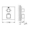 Термостат для душа Grohe Grohtherm Cube на 2 потребителя: верхний и ручной душ, хром 24154000