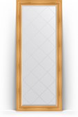 Зеркало Evoform Exclusive-G Floor 840x2040 пристенное напольное, с гравировкой, в багетной раме 99мм, травлёное золото BY 6327