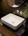 Смеситель для раковины AQUAme Siena, настенный, шлифованное золото AQM6215BG