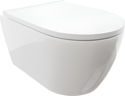 Унитаз подвесной Aquatek Поларис AQ0700-00, безободковый, сиденье с микролифтом