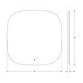 Зеркало Defesto Opti 70x70, LED подсветка, ИК-выключатель, нейтральный белый свет DF 2850R