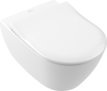 Унитаз подвесной Villeroy & Boch Subway 2.0, крышка SoftClose, Альпийский белый 5614R201