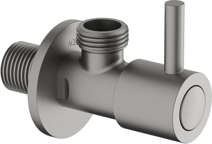 Угловой вентиль Aquatek, G1/2"x1/2", оружейная сталь AQ2451BGM