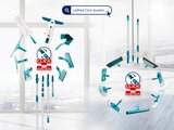Щётка для мытья окон Leifheit Cleaner L, 33см, телескопическая ручка 190см 51120