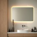 Зеркало с матированием и LED-подсветкой Defesto, 38W, 120x80см, сенсорный выключатель, тёплый белый свет DF 3820SH