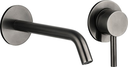 Смеситель для раковины AQUAme Siena, настенный, gun metal AQM6215GM