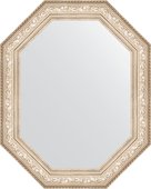 Зеркало Evoform Polygon 650x800 в багетной раме 109мм, виньетка серебро BY 7254