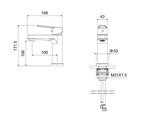 Смеситель для раковины Aquatek Лугано 106, без донного клапана, хром AQ1710CR