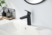 Смеситель для раковины Aquatek Бетта 98, без донного клапана, чёрный матовый AQ1110MB