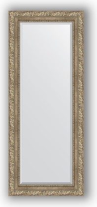 Зеркало Evoform Exclusive 550x1350 с фацетом, в багетной раме 85мм, виньетка античное серебро BY 3513
