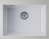 Кухонная мойка Omoikiri Omishima 60-U WH Glossy Natceramic, подстольный монтаж, белый глянцевый 4997512