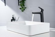 Смеситель для раковины Aquatek Бетта 230, без донного клапана, чёрный матовый AQ1104MB