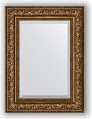 Зеркало Evoform Exclusive 600x800 с фацетом, в багетной раме 109мм, виньетка состаренная бронза BY 3401