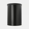 Бак для белья Brabantia, 55л, двухсекционный, овальный, стальной, чёрный 242366