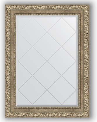 Зеркало Evoform Exclusive-G 650x870 с гравировкой, в багетной раме 85мм, виньетка античное серебро BY 4100