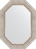 Зеркало Evoform Polygon 560x760 в багетной раме 88мм, римское серебро BY 7165