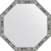 Зеркало Evoform Octagon 64x64, восьмиугольное, в багетной раме, состаренное дерево 50мм BY 7420