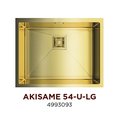 Кухонная мойка Omoikiri Akisame 54-U-LG, без крыла, золото 4993093