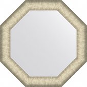 Зеркало Evoform Octagon 50x50, восьмиугольное, в багетной раме, брашированное серебро 59мм BY 7421