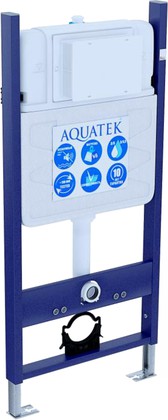 Инсталляция для подвесного унитаза Aquatek ECO Standart 50, без клавиши смыва, звукоизоляционная прокладка INS-0000014